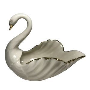 LENOX CHINA Porcelain SWAN Dish Trinkets Jewelry